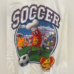 Men’s Hanes Jelly Belly White Soccer Graphic Tee. Size XXL
